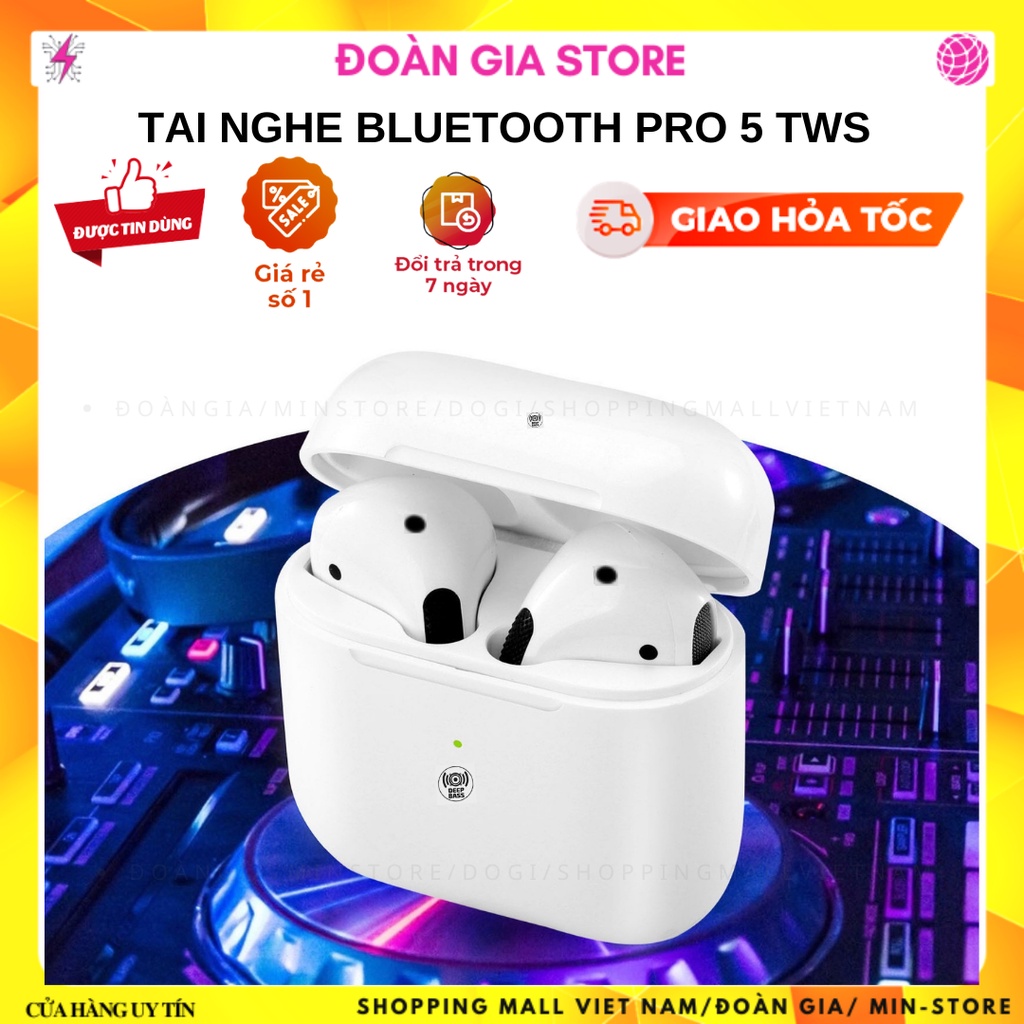 Tai nghe không dây True Wireless Stereo DOGITEK Pro 5 sử dụng chip Jerry 6895S Bluetooth 5.0 đời 2021
