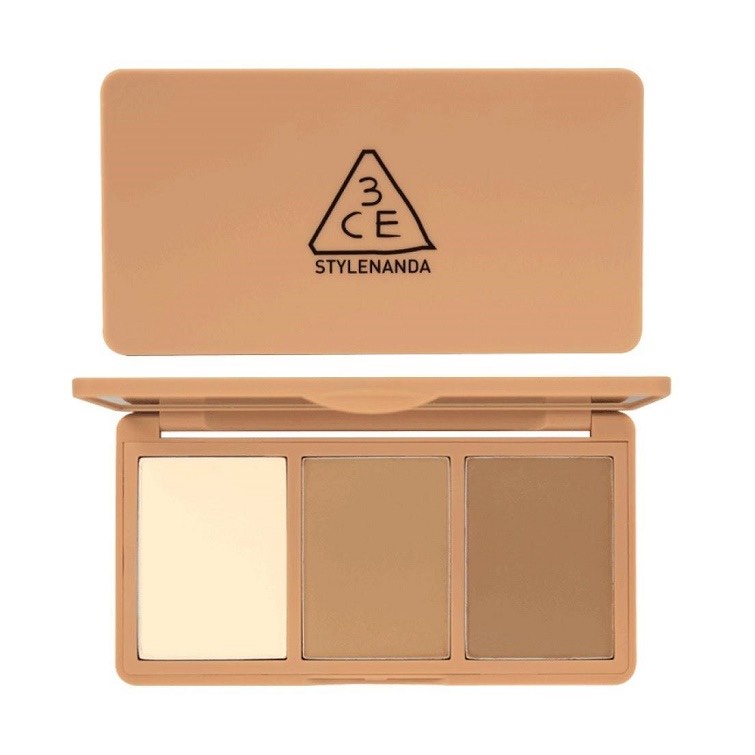 PHẤN TẠO KHỐI 3CE FACE CONTOUR TUNING PALETTE 3 ô chuẩn Hàn
