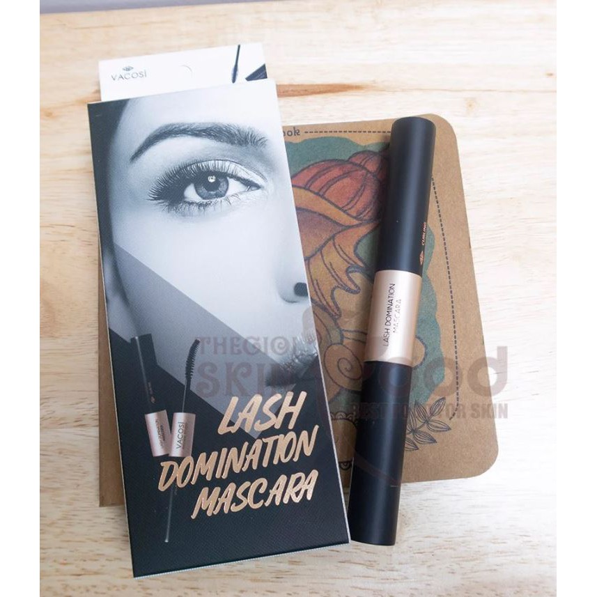 Mascara Chuốt Mi 2 Trong 1 Làm Dài Và Cong Mi Tự Nhiên Vacosi Lash Domination Mascara 10g (VM09)