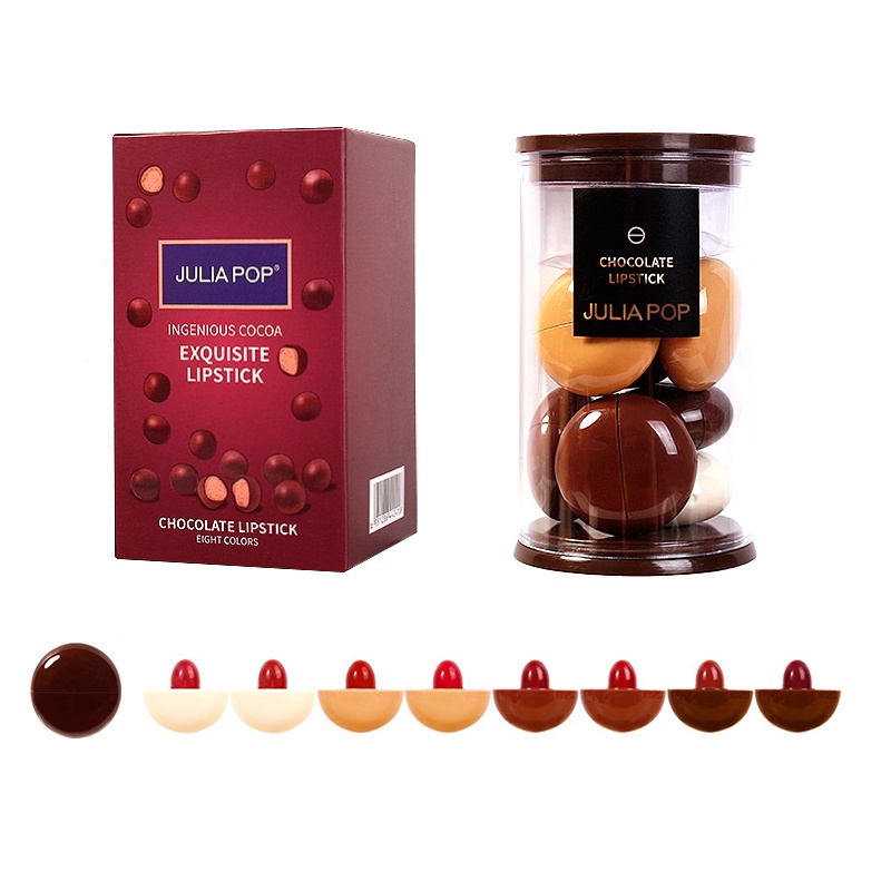 Bộ Son Lì Mini Chống Thấm Nước Lâu Trôi Thiết Kế Hình Viên Con Nhộng