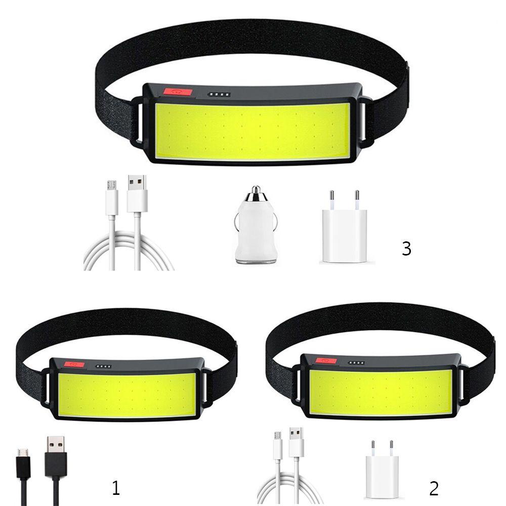 WATTLE Đèn Pin Đội Đầu Sạc USB Bền Bỉ Tiện Dụng Khi Đi Câu Cá Ban Đêm