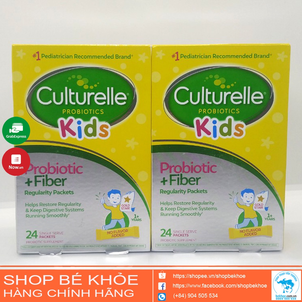 Men vi sinh cho bé Culturelle Probiotics Kids - Culturelle Probiotic + Fiber 24 gói Mỹ