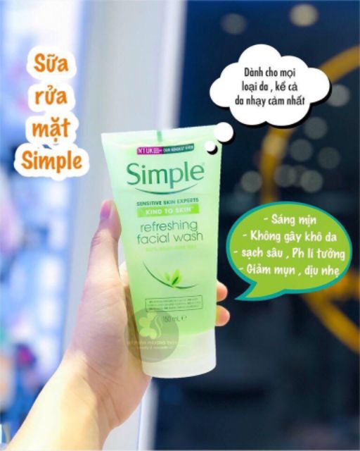 Sale 38% Sữa rửa mặt Simple sáng da ngừa mụn | BigBuy360 - bigbuy360.vn