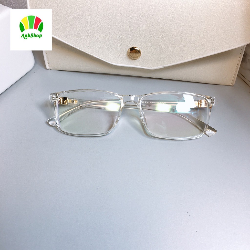 Gọng kính vuông nhựa dẻo 214 Anh Shop nhiều màu sắc nhận cắt độ theo yêu cầu | BigBuy360 - bigbuy360.vn