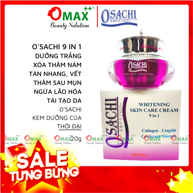 KEM OSACHI TÍM 9 IN 1 - O'SACHI WHITENIG SKIN CARE CREAM 20G - MỜ THÂM NÁM - CHỐNG LÃO HOÁ DA