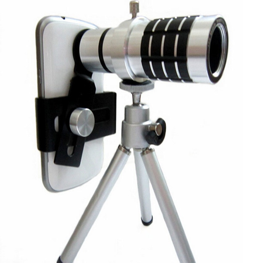 Ống kính zoom xa đa năng 12x Tele Lens Kit cho điện thoại [Hàng Mới 2019]
