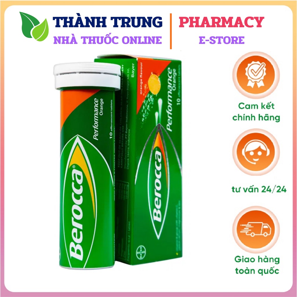 Viên sủi vitamin C - UpSa C , Berocca - Vitamin C 1000