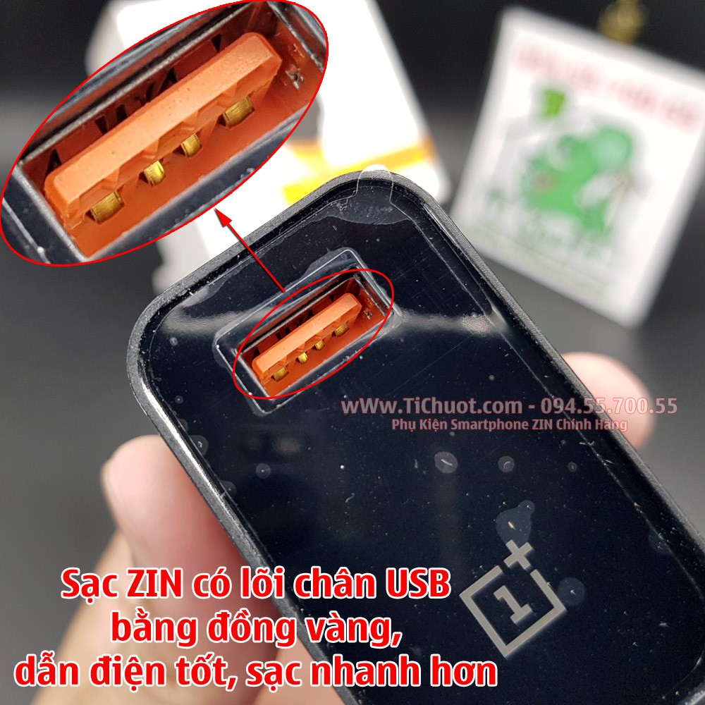 Củ Sạc Nhanh Warp Charge 30W Chính Hãng OnePlus Màu Đen Cam