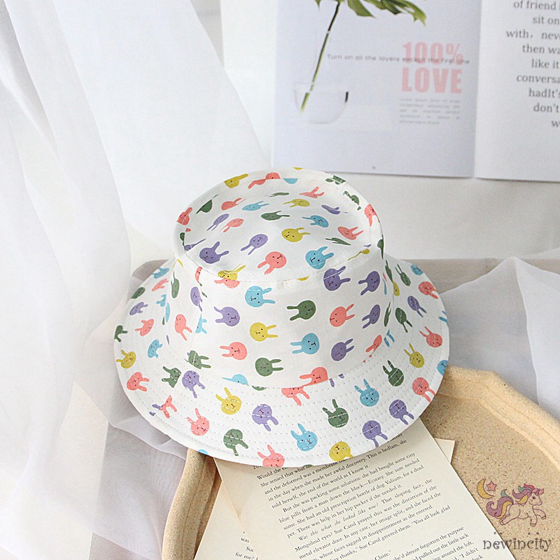 Nón Bucket Hoạ Tiết Hoạt Hình Dễ Thương Cho Bé