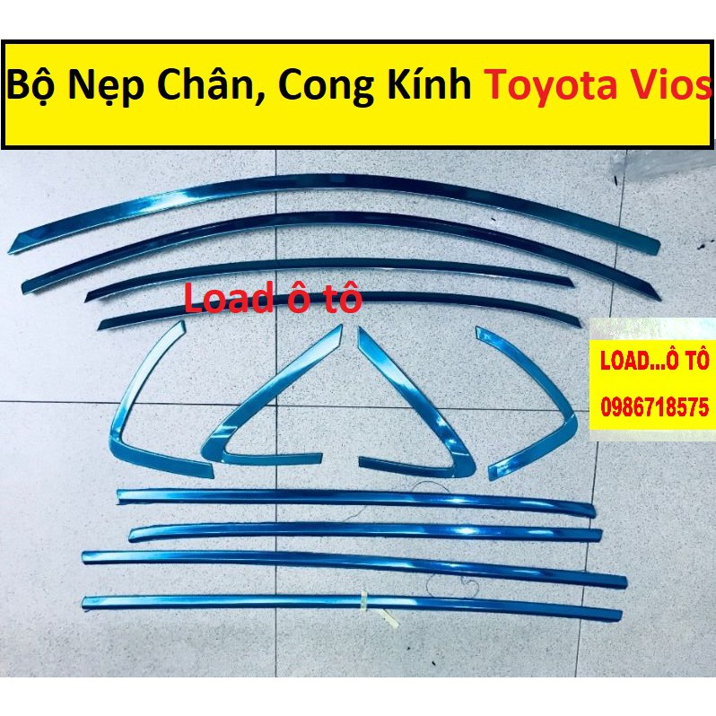 Nẹp Chân Kính, Nẹp Cong Kính Xe Toyota Vios 2022-2014 Hàng Inox Cao Cấp