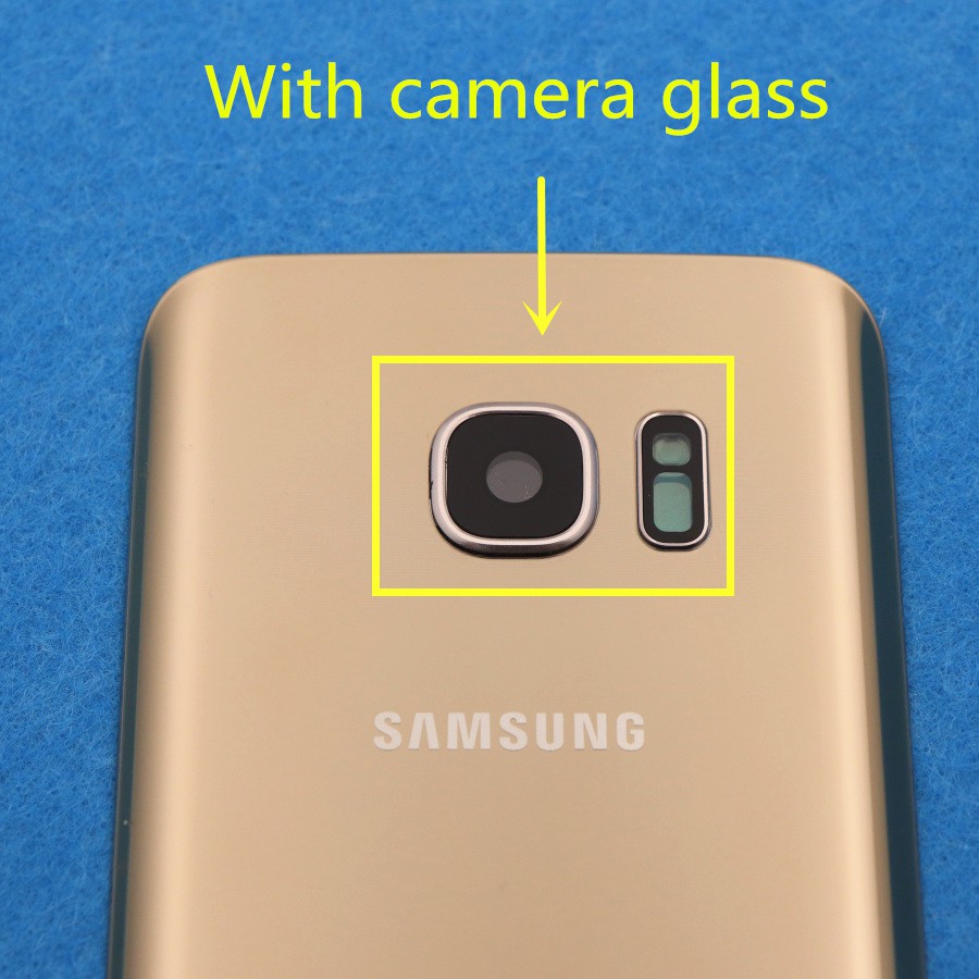 SAMSUNG Galaxy S7 S7 Plus G930F G935F Pin Nắp lưng Pin Nắp phía sau Vỏ hộp phía sau Thay thế ống kính Camera phía sau Ốp lưng kính phía sau