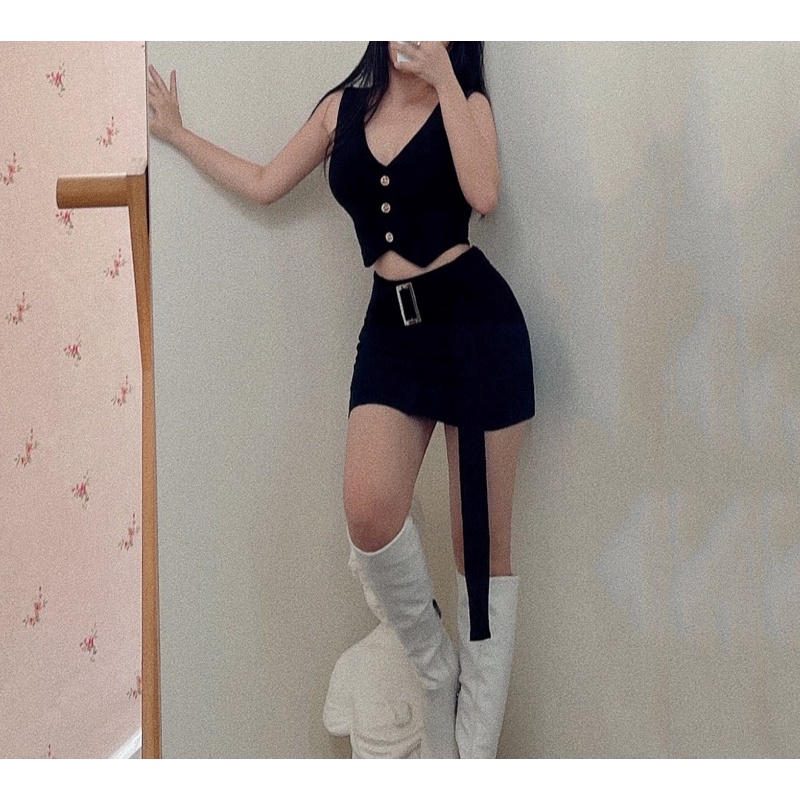 Set ghile + chân váy kèm thắt lưng CAROL SET