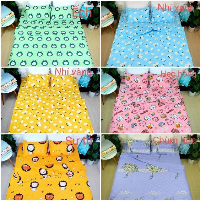 Ga Trải Giường Kèm 2 vỏ gối , drap trải giường Poly Cotton M6/M8 Nhiều Mẫu Tùy Chọn | BigBuy360 - bigbuy360.vn