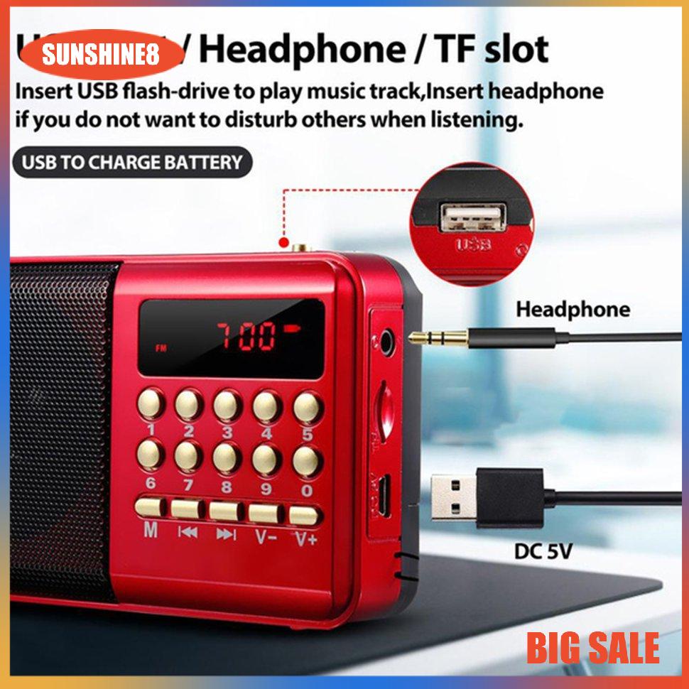 Máy nghe nhạc MP3 kỹ thuật số hỗ trợ thẻ nhớ TF KK11 cho người già