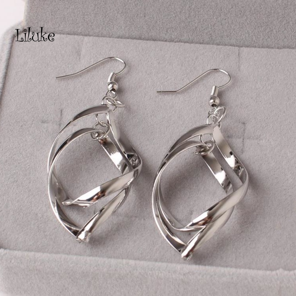 Đôi Khuyên Tai DàI HìNh GiọT NướC XoắN ỐC ThờI Trang Cho Nữ