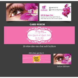 COMBO 1000 CARD, 1000 TEM DÁN 5CM PHỞ GÀ PHƯƠNG