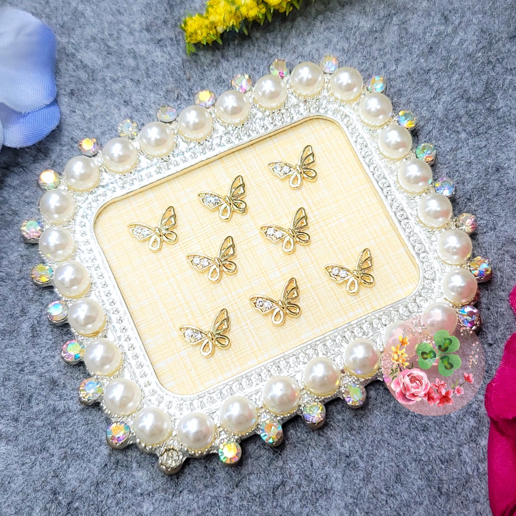 Mã CR273 . Charm kim loại đính đá trang trí móng siêu xinh.