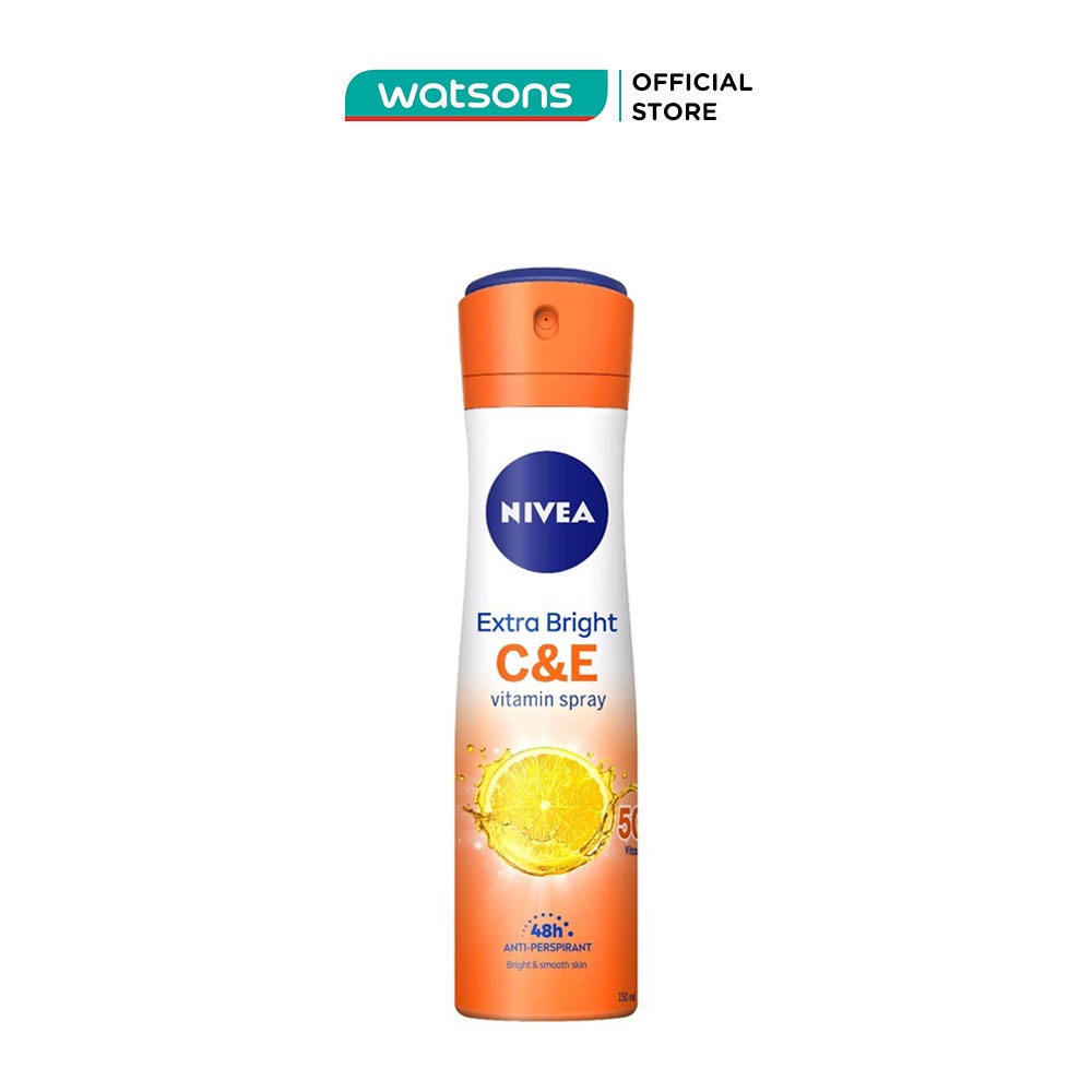 Xịt Ngăn Mùi Nivea Dưỡng Sáng Vitamin C&amp;E 150ml