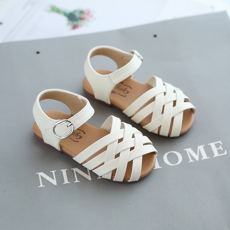 Dép quai hậu rọ cho bé - Sandal bé gái đan chéo đế mềm siêu êm cho mùa hè phong cách Hàn Quốc cho bé từ 1-6 tuổi mã 285