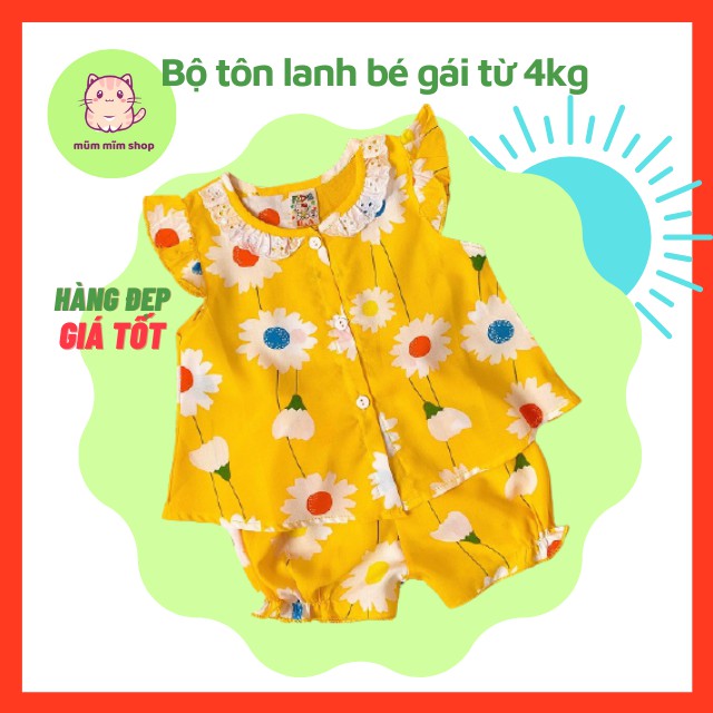 [GIẢM 30K] Đồ Bộ (Tole) Tôn Lanh Mặc Nhà Bé Gái Mát Mẻ Siêu Xinh Từ 4-16 Kí