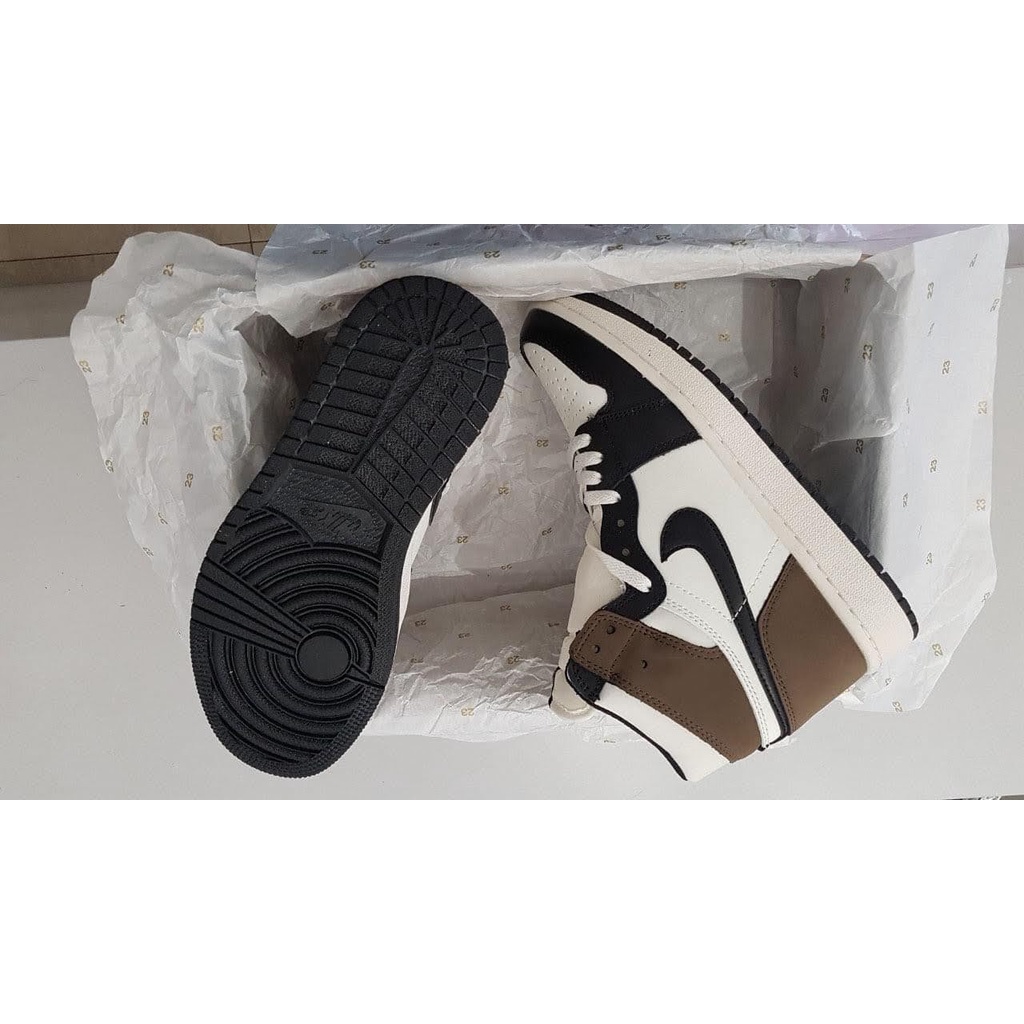 Giày SneakerFREESHIP Jordan 1 Nâu Đen Cao Cổ, Giày JD1 Gót Nâu Cao Cổ Nam Nữ mới nhất