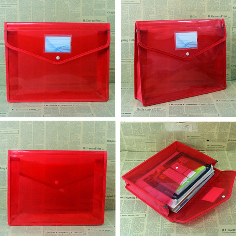 SEL A4 B4 Transparent Document Storage Organizer Three-Dimensional Papers File Bag