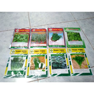 Combo 8 gói hạt giống các loại rau thơm/rau sống