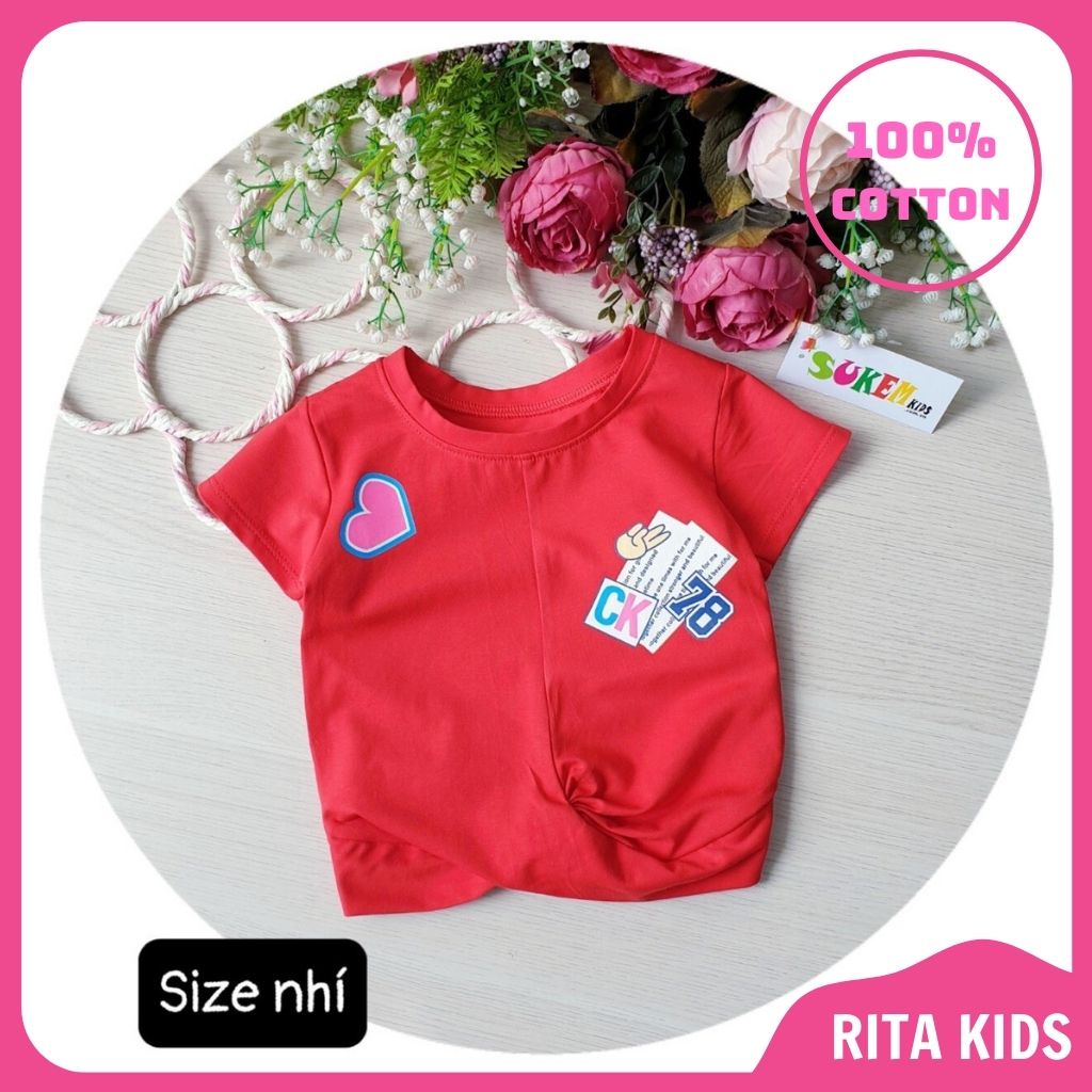 ÁO BÉ GÁI CROPTOP THUN COTTON ĐẸP XINH XẮN (9-25Kg)