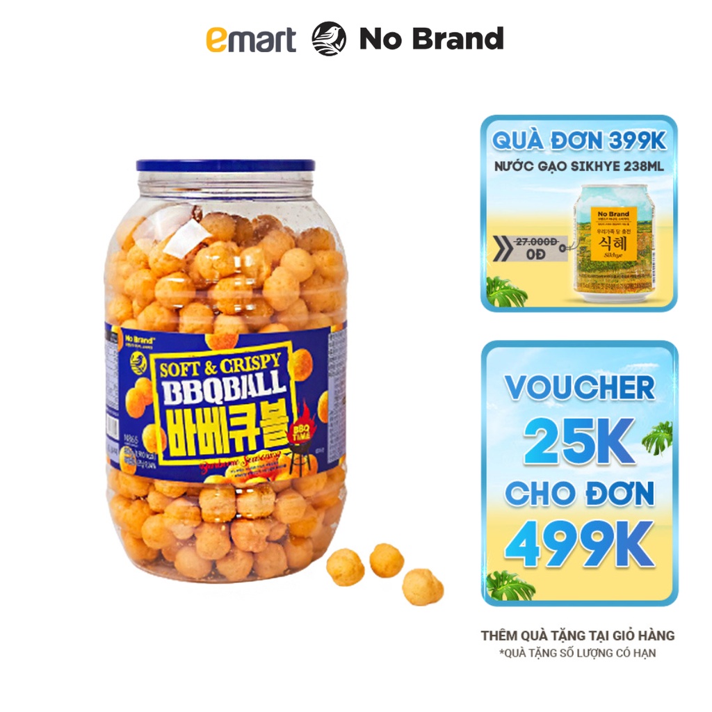 Snack Viên Vị Thịt Nướng BBQ Ball No Brand 350g - Emart VN