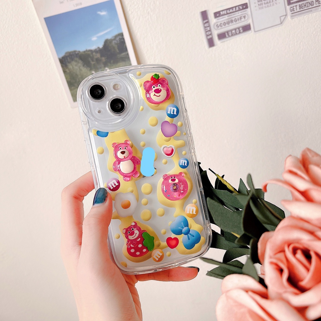 Ốp Điện Thoại Chống Sốc In Hình Gấu Lotso 3D Cho iPhone 14 / 13 / 12 / 11 / X / 8 / 7P