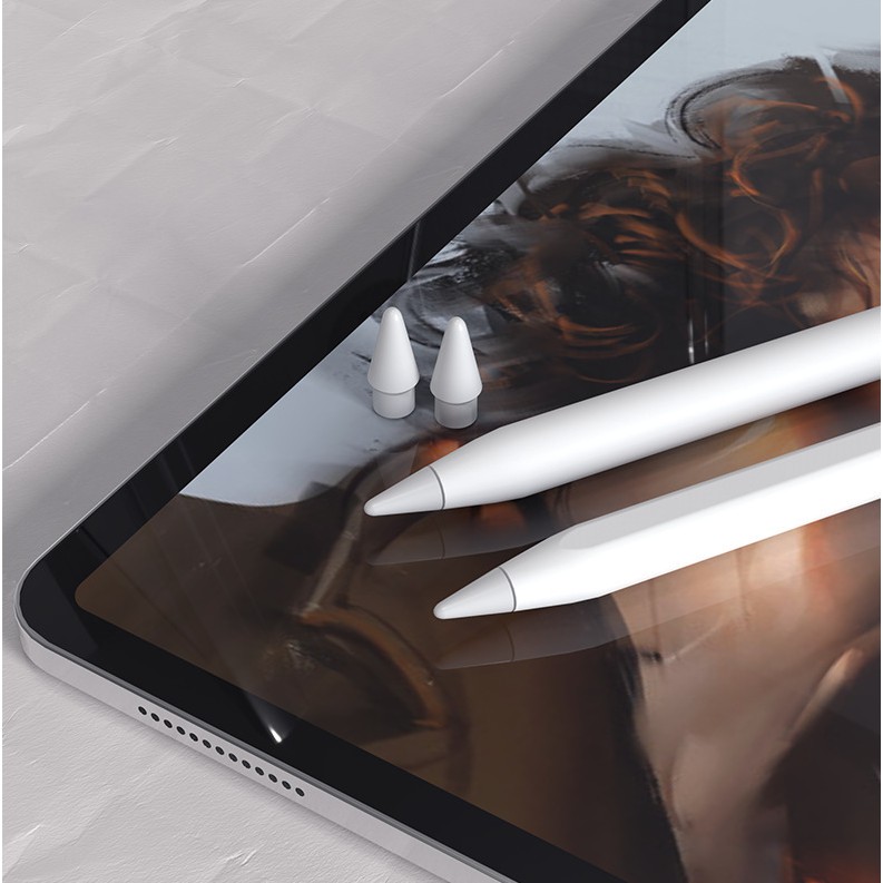 [Ngòi Premium] Đầu bút thay thế loại nhám cao cấp cho bút Apple Pencil 1 và 2, ngòi bút gốc, custom kim loại