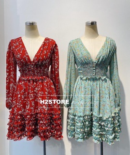 JUMPSUIT HOA TẦNG BO EO