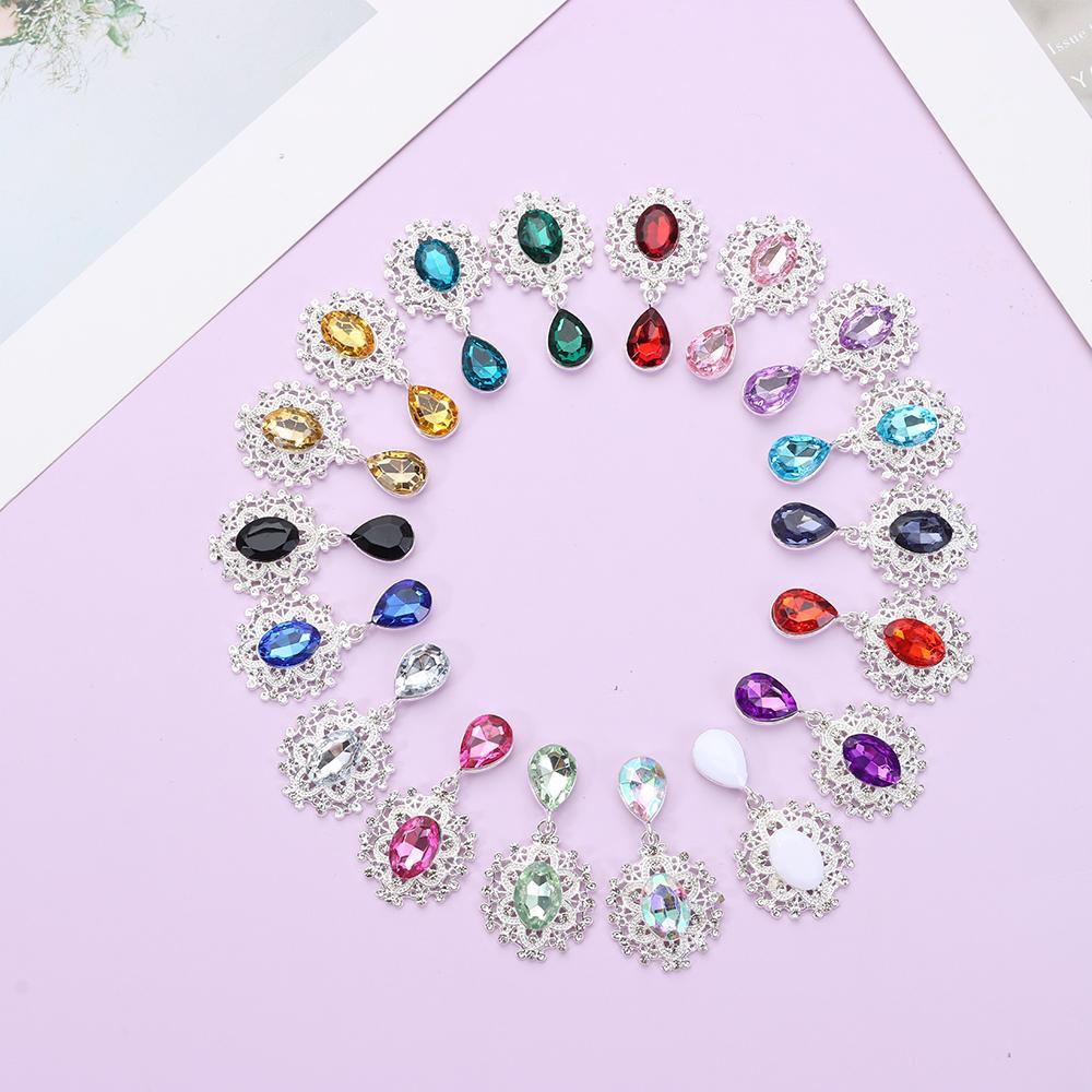 JANE Set 10 Mặt Dây Chuyền Pha Lê Hình Giọt Nước