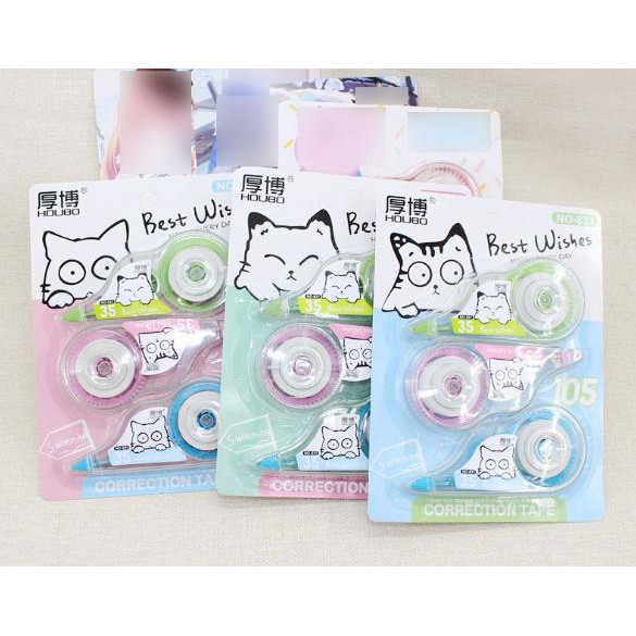 bút xoá mèo bộ 3 BX24 bút xoá cute bút xoá dễ thương