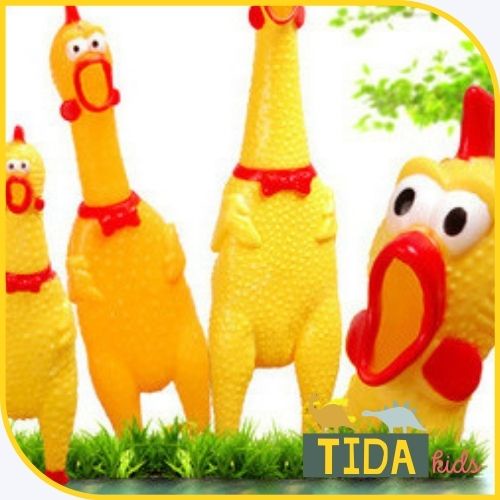 Gà Bóp Biết Kêu ⚡️ HOT TREND ⚡️ Shrilling Chicken, Phát Ra Tiếng Gà Ngộ Nghĩnh - Đồ Chơi Cho Chó Mèo TiDa Kids Shop
