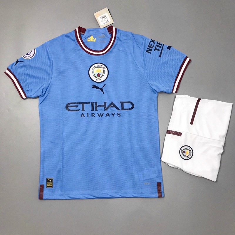Bộ quần áo thể thao,áo bóng đá,đá banh CLB Manchester City/Mancity 2023 - 2024 vải gai Thái,mềm,mát,mịn,thấm hút mồ hôi.
