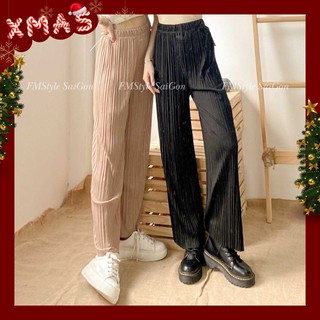 Quần ống rộng dập ly thời trang nữ ulzzang Hàn QuốcVM Shop 2V08QU3101