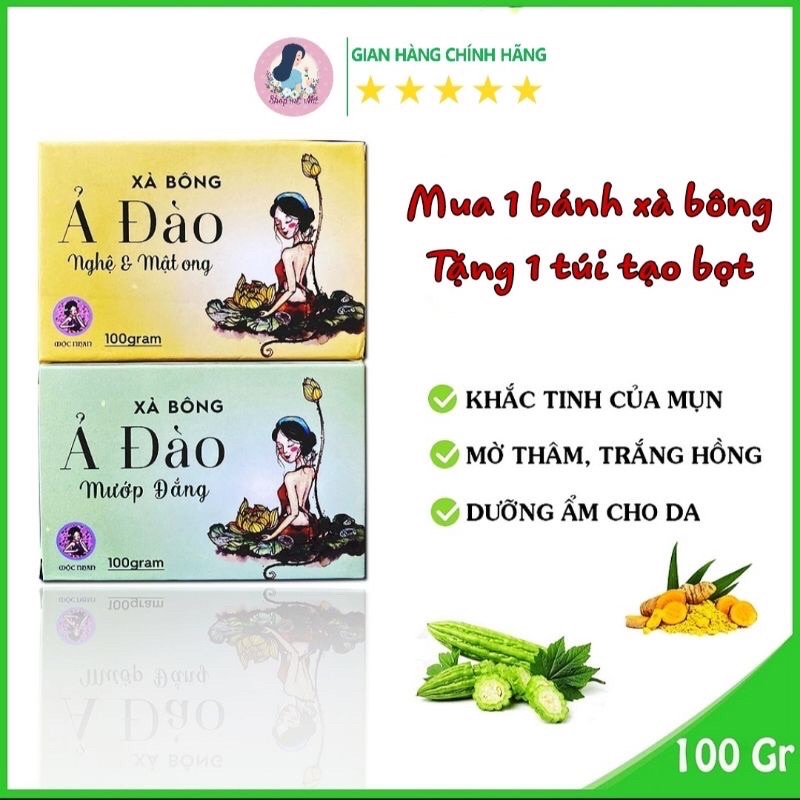 xà bông nghệ, mướp đắng Mộc Nhan giảm trứng cá lưng, ngực, dưỡng da | BigBuy360 - bigbuy360.vn