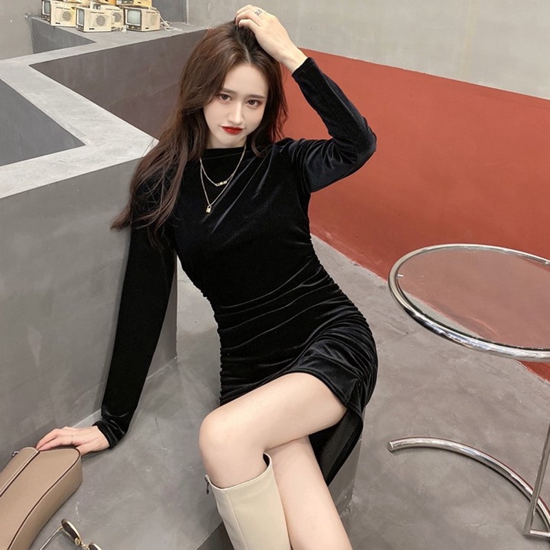 Đầm Nữ Phong Cách Retro Thời Trang Hàn Quốc Quyến Rũ