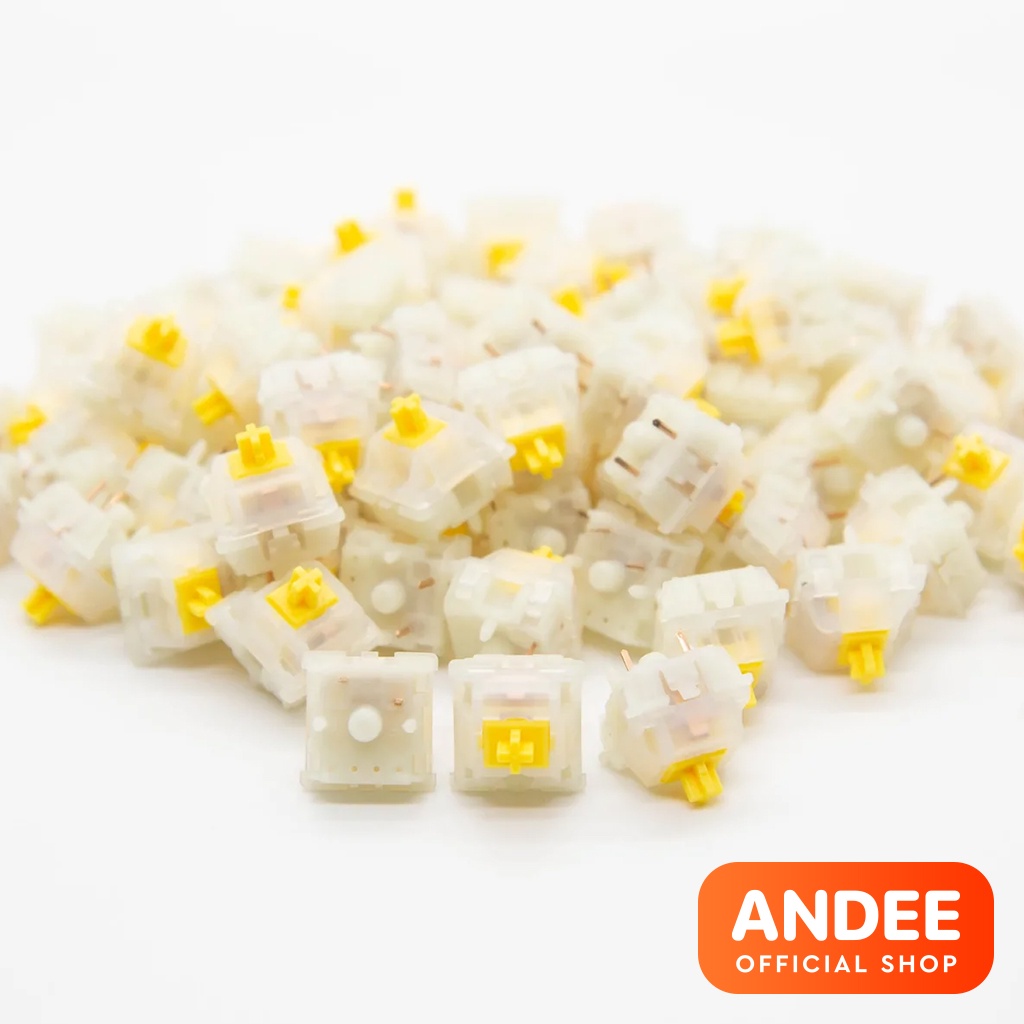 Gateron Milky Yellow Pro Switch bán lẻ công tắc phím cơ tuyến tính âm trầm 5 pin có lube sẵn
