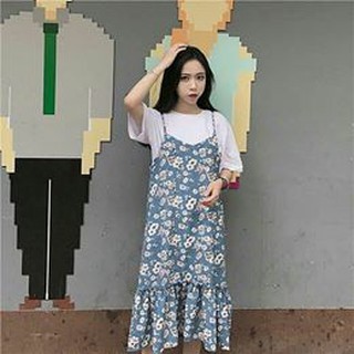 Đầm yếm hoa nhỏ hai dây cực nữ tính