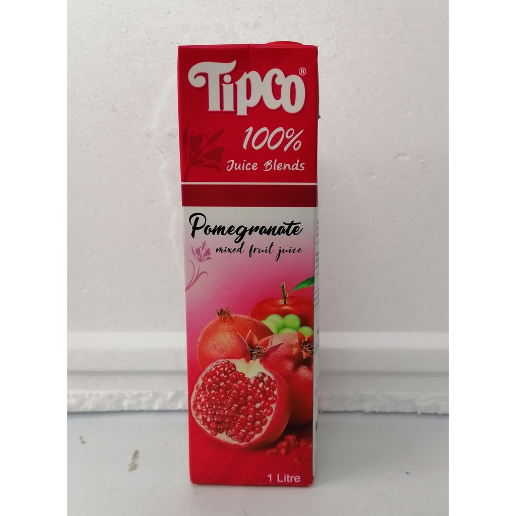 [Hộp 1 Lít] NƯỚC ÉP LỰU VÀ TRÁI CÂY [Thailand] TIPCO Pomegranate &amp; Mixed Fruit Juice (halal)