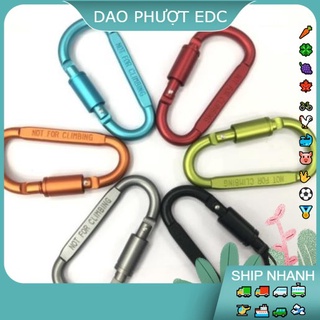 Móc khóa chữ d - hộp kim nhôm cao cấp - có ren vặn chốt khóa siêu bền