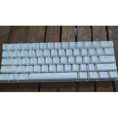 Bàn phím cơ RK61 RGB 60%  BLUE SWITCH,hỗ trợ tùy biến keycap, gateron switch.