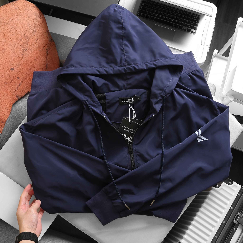 Áo khoác dù 2 lớp nam mềm thoải mái bigsize khoá kéo chống nước đủ màu - 80-130kg