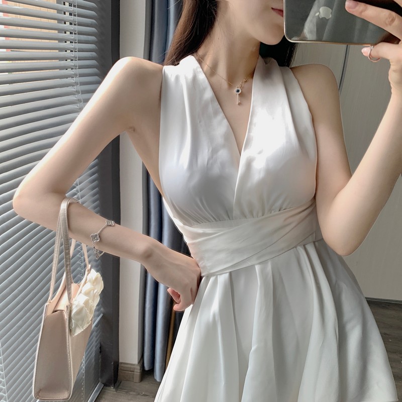 Đầm hai dây nữ dáng xòe Emilyshop