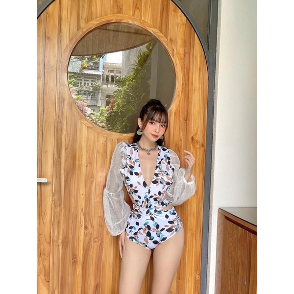 Bikini liền tay bồng điệu đà ht Cam