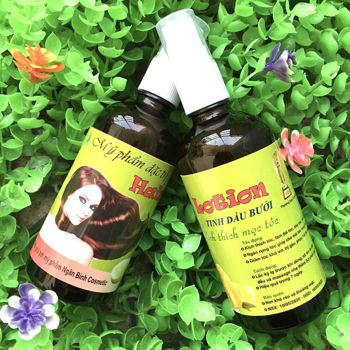 Tinh dầu bưởi ngăn rụng tóc và kích thích mọc tóc, Giảm khô xơ, Dưỡng mềm mượt, trị gàu...