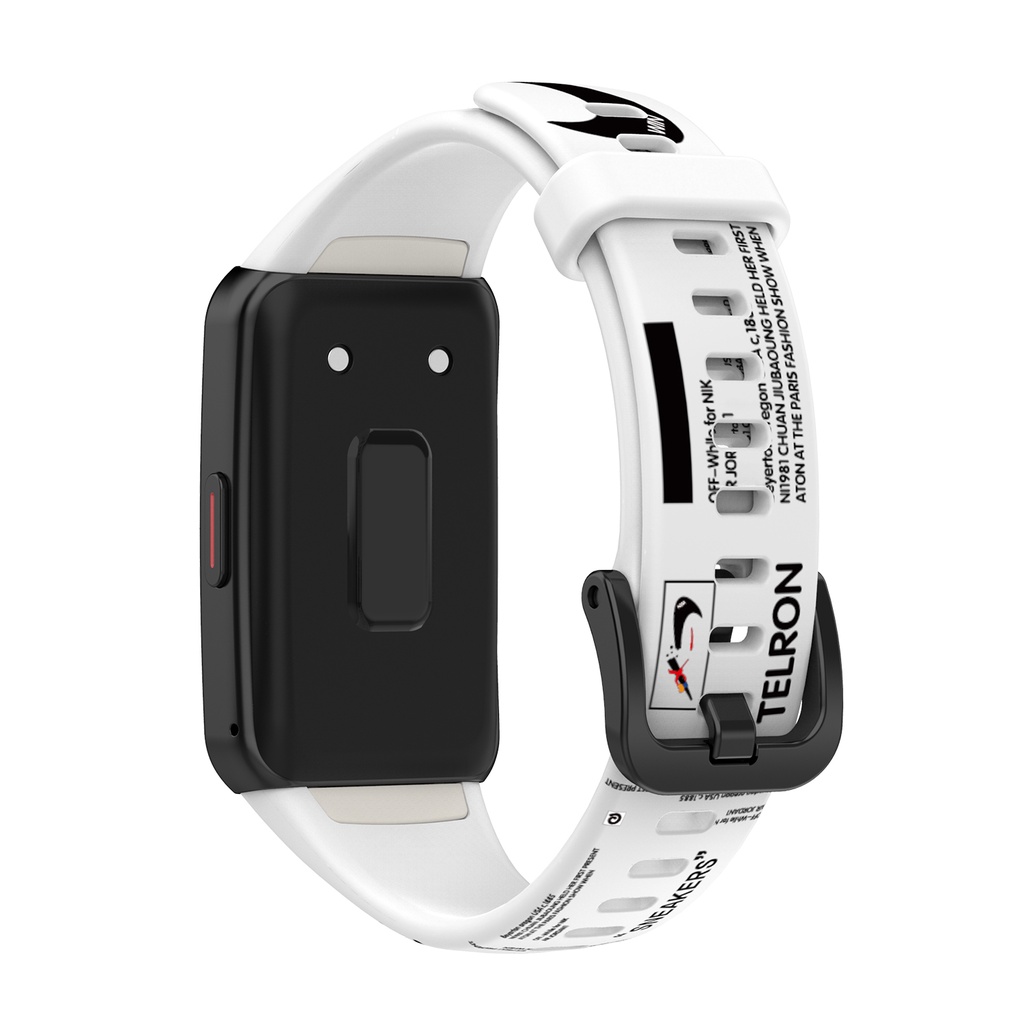 Dây Đeo Silicone Họa Tiết Rằn Ri Cho Đồng Hồ Thông Minh Huawei Band 6 / Honor Band 6 Pro