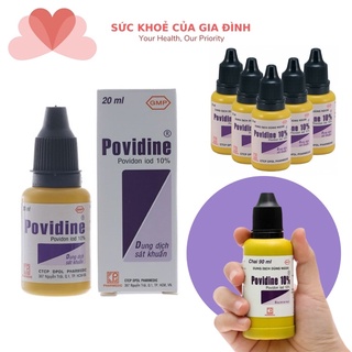Dung dịch sát khuẩn Povidine 20ml - SỨC KHOẺ CỦA GIA ĐÌNH